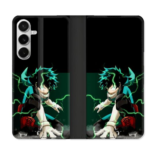 Housse cuir portefeuille Pour Samsung Galaxy S26 Manga My Hero Academia Deku