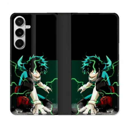 Housse cuir portefeuille Pour Samsung Galaxy S26 Manga My Hero Academia Deku