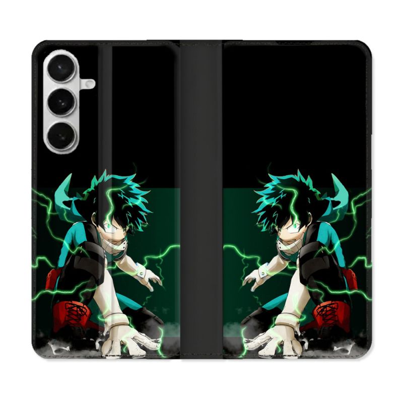 Housse cuir portefeuille Pour Samsung Galaxy S26 Manga My Hero Academia Deku
