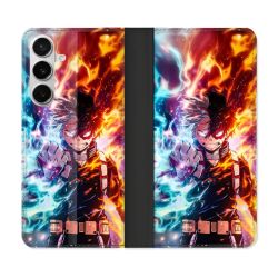 Housse cuir portefeuille Pour Samsung Galaxy S26 Manga My Hero Academia Shoto Portrait
