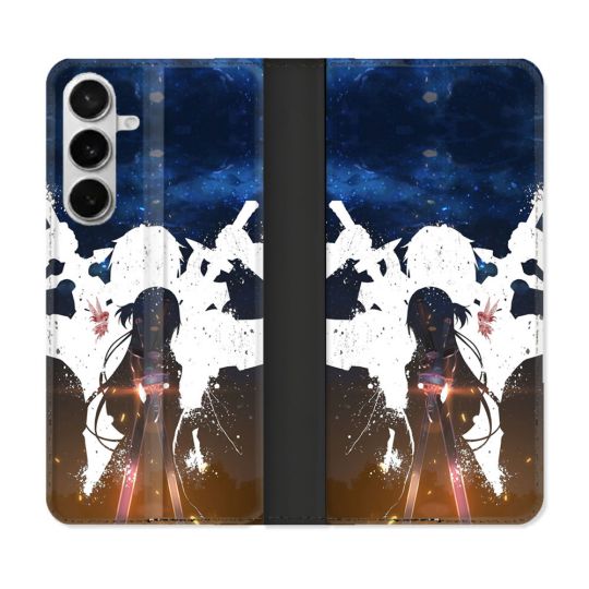 Housse cuir portefeuille Pour Samsung Galaxy S26 Manga SAO sword Art Online Asuna