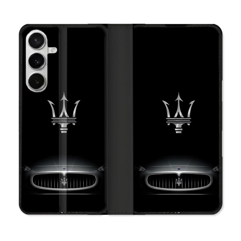 Housse cuir portefeuille Pour Samsung Galaxy S26 Maserati