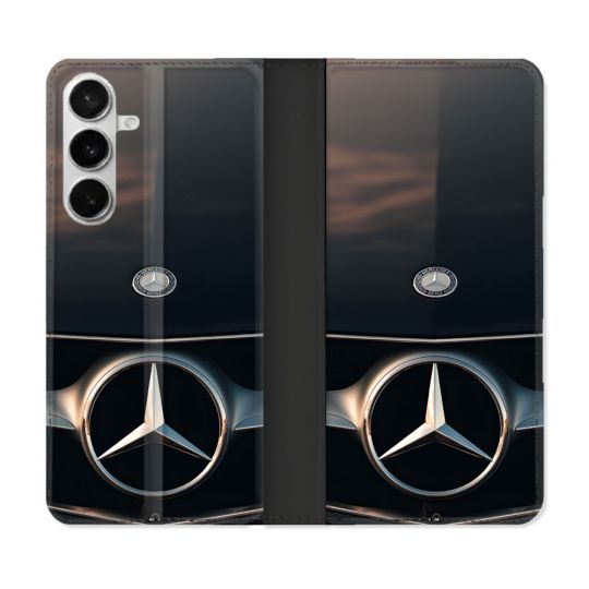 Housse cuir portefeuille Pour Samsung Galaxy S26 Mercedes Calendre
