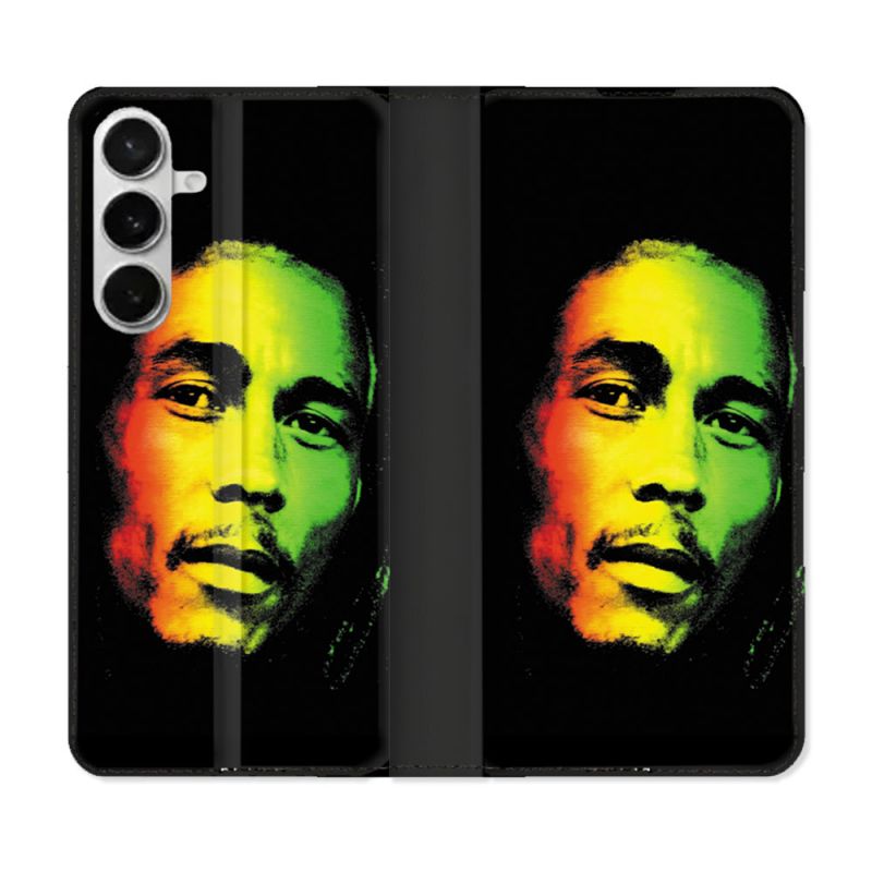 Housse cuir portefeuille Pour Samsung Galaxy S26 Musique Bob Marley 2