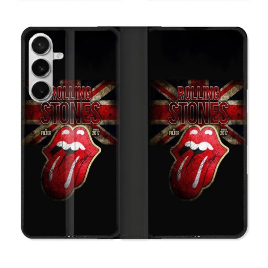 Housse cuir portefeuille Pour Samsung Galaxy S26 Musique Rolling Stones