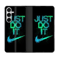 Housse cuir portefeuille Pour Samsung Galaxy S26 Nike Just Do It