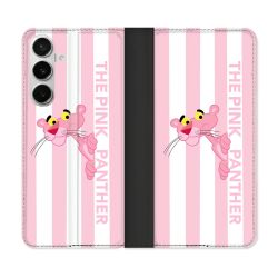 Housse cuir portefeuille Pour Samsung Galaxy S26 Panthere Rose