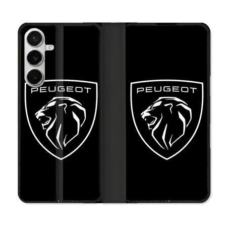 Housse cuir portefeuille Pour Samsung Galaxy S26 Peugeot