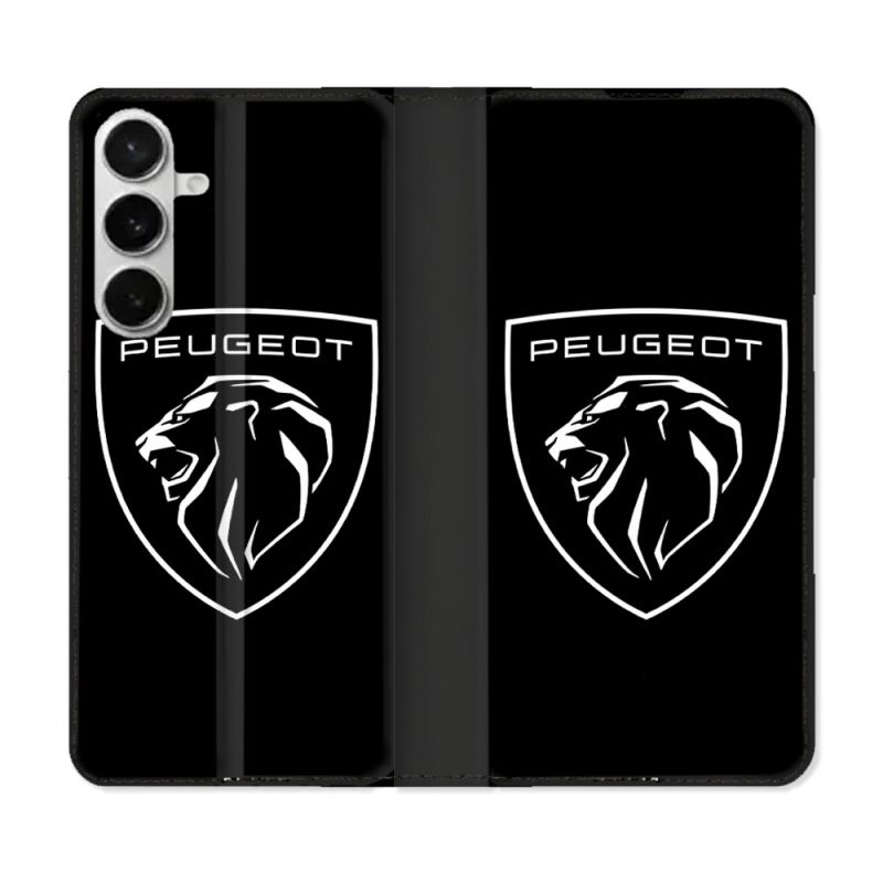 Housse cuir portefeuille Pour Samsung Galaxy S26 Peugeot