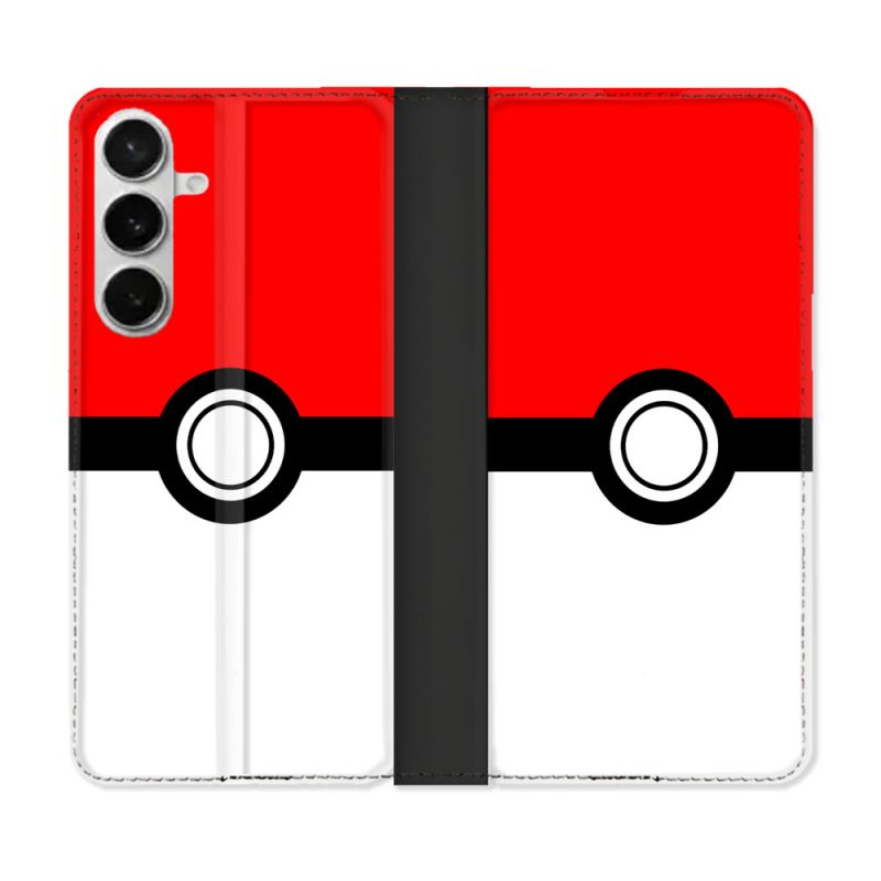 Housse cuir portefeuille Pour Samsung Galaxy S26 Pokemon Pokeball