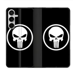 Housse cuir portefeuille Pour Samsung Galaxy S26 Punisher