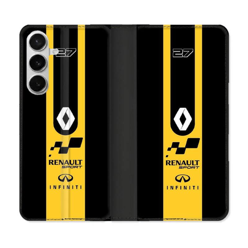 Housse cuir portefeuille Pour Samsung Galaxy S26 Renault