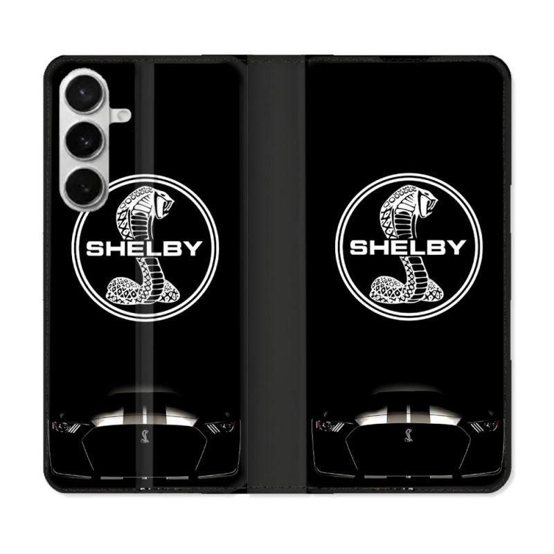 Housse cuir portefeuille Pour Samsung Galaxy S26 Shelby