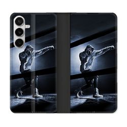 Housse cuir portefeuille Pour Samsung Galaxy S26 Sport Boxe Poing