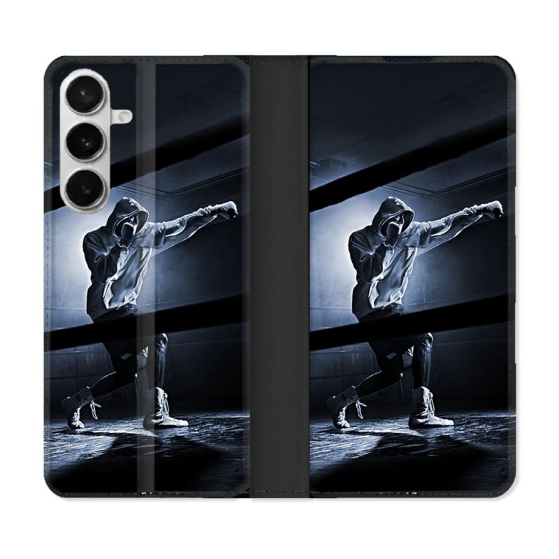 Housse cuir portefeuille Pour Samsung Galaxy S26 Sport Boxe Poing