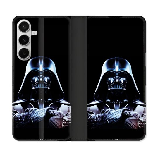Housse cuir portefeuille Pour Samsung Galaxy S26 Star Wars - Dark Vador Noir