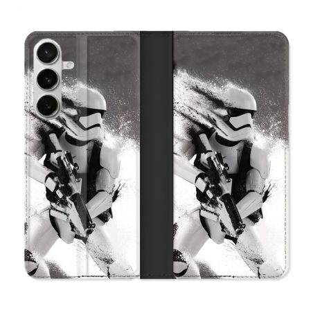 Housse cuir portefeuille Pour Samsung Galaxy S26 Star Wars - Trooper