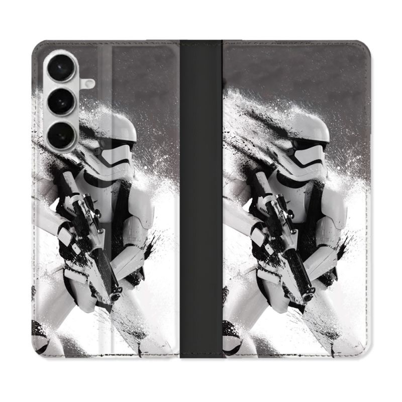 Housse cuir portefeuille Pour Samsung Galaxy S26 Star Wars - Trooper