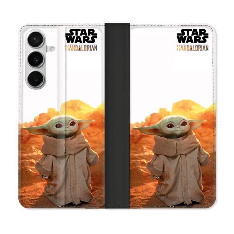 Housse cuir portefeuille Pour Samsung Galaxy S26 Star Wars - Yoda bebe soleil