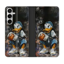Housse cuir portefeuille Pour Samsung Galaxy S26 Street Art Donald Duck