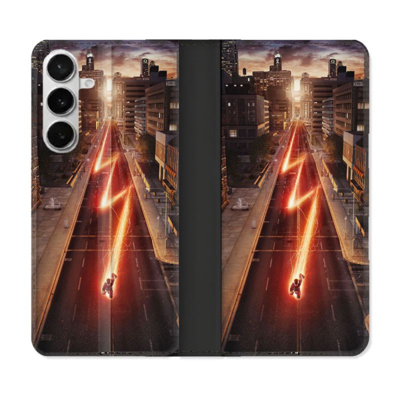 Housse cuir portefeuille Pour Samsung Galaxy S26 The Flash City
