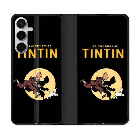 Housse cuir portefeuille Pour Samsung Galaxy S26 Tintin Classique