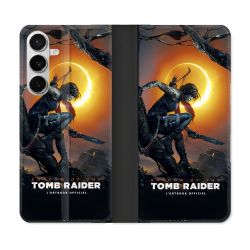 Housse cuir portefeuille Pour Samsung Galaxy S26 Tomb Raider
