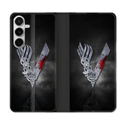 Housse cuir portefeuille Pour Samsung Galaxy S26 Viking