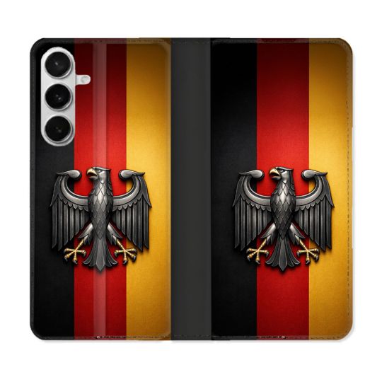 Housse cuir portefeuille Pour Samsung Galaxy S26 Voyage Drapeau Allemagne