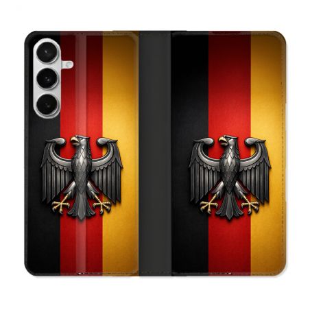 Housse cuir portefeuille Pour Samsung Galaxy S26 Voyage Drapeau Allemagne