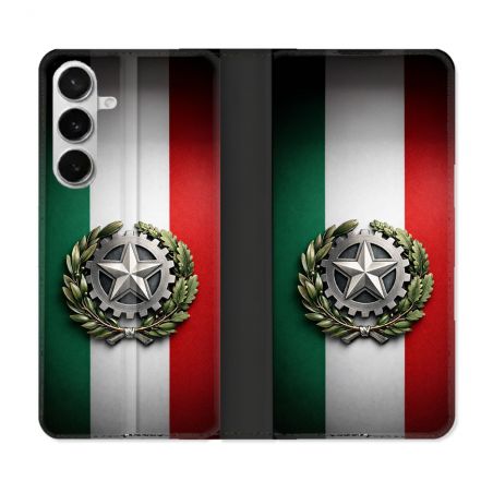 Housse cuir portefeuille Pour Samsung Galaxy S26 Voyage Drapeau Italie