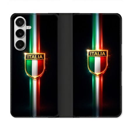 Housse cuir portefeuille Pour Samsung Galaxy S26 Voyage Italie 3 sur Noir