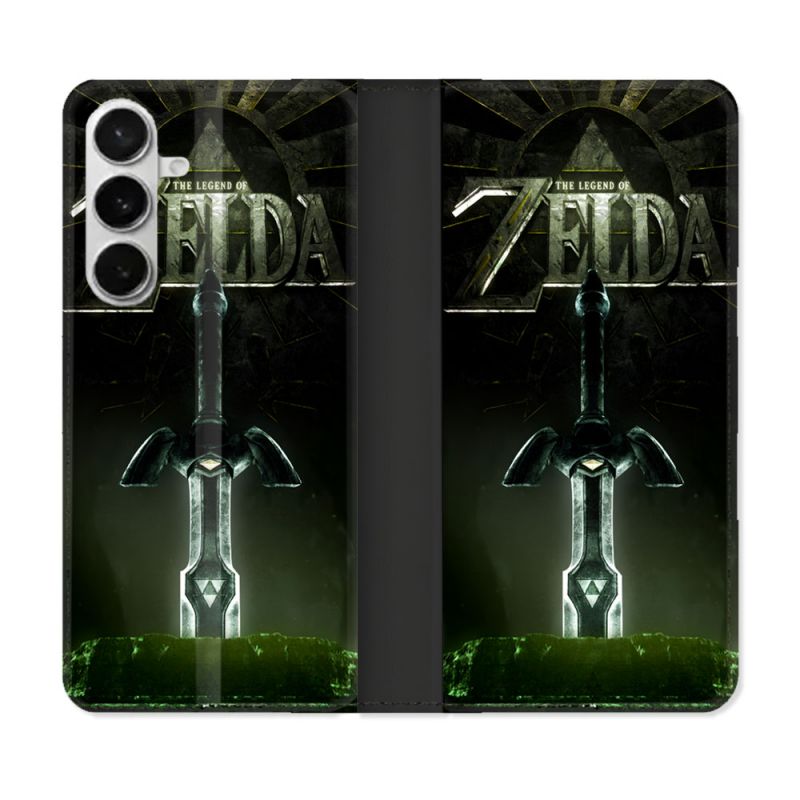Housse cuir portefeuille Pour Samsung Galaxy S26 Zelda