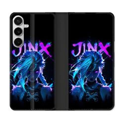 Housse cuir portefeuille Pour Samsung Galaxy S26 Plus Arcane Jinx Night