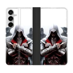 Housse cuir portefeuille Pour Samsung Galaxy S26 Plus Assassin Creed Mask