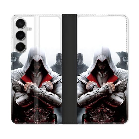 Housse cuir portefeuille Pour Samsung Galaxy S26 Plus Assassin Creed Mask