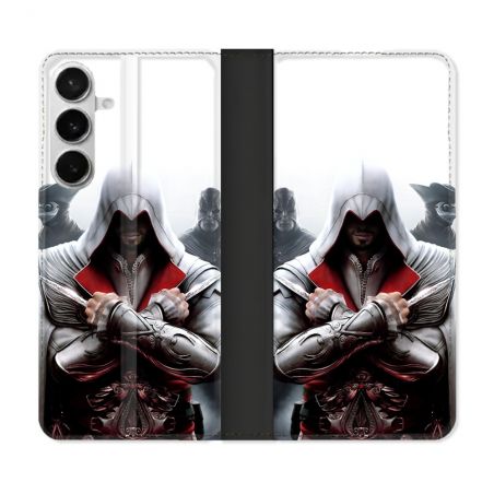 Housse cuir portefeuille Pour Samsung Galaxy S26 Plus Assassin Creed Mask