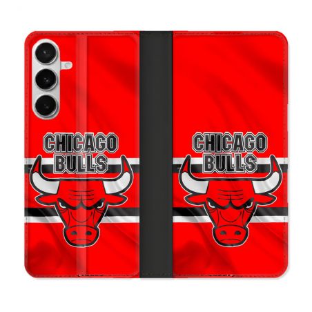 Housse cuir portefeuille Pour Samsung Galaxy S26 Plus Basket Chicago Bulls