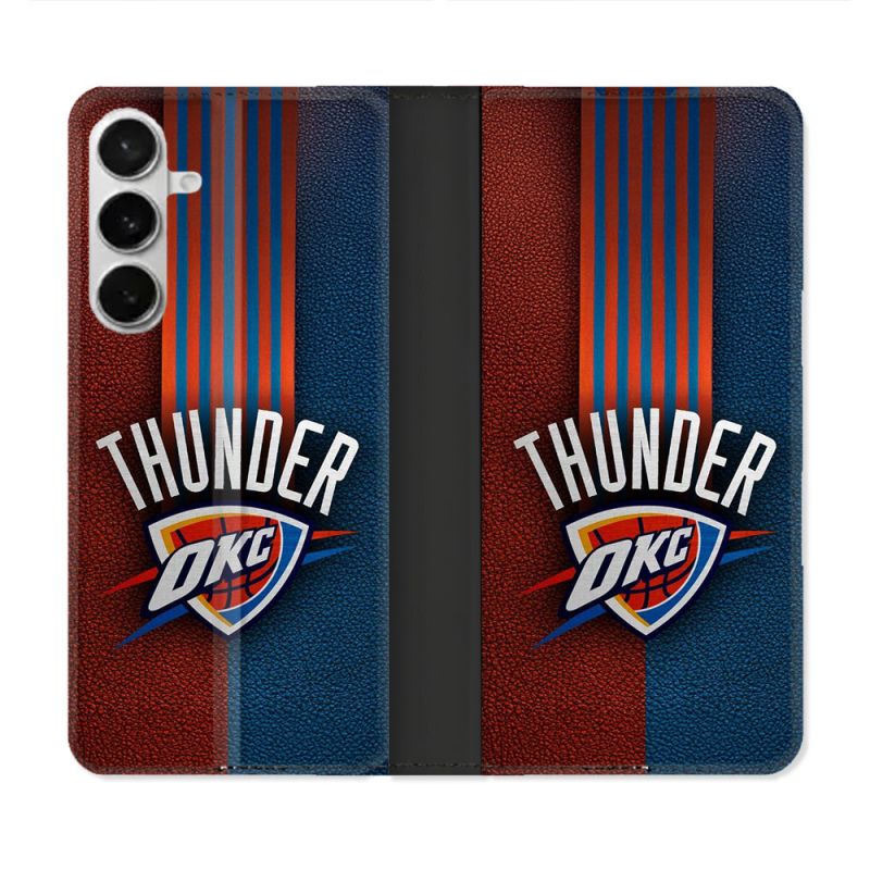 Housse cuir portefeuille Pour Samsung Galaxy S26 Plus Basket Oklahoma City Thunder