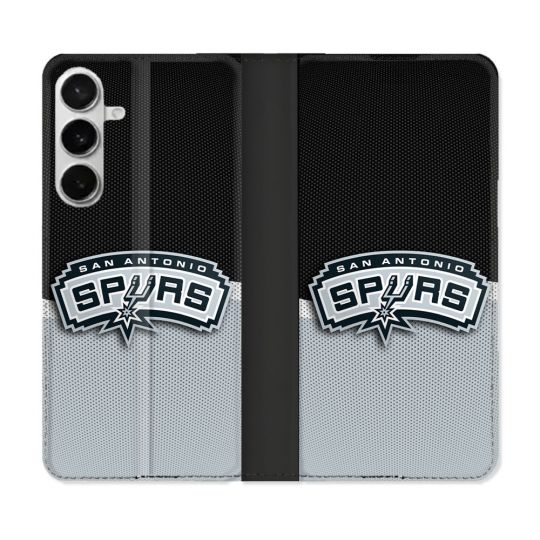 Housse cuir portefeuille Pour Samsung Galaxy S26 Plus Basket San Antonio Spurs