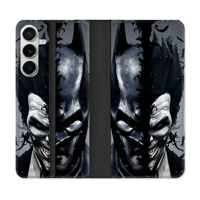 Housse cuir portefeuille Pour Samsung Galaxy S26 Plus Batman Joker