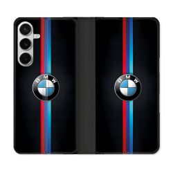 Housse cuir portefeuille Pour Samsung Galaxy S26 Plus BMW Logo