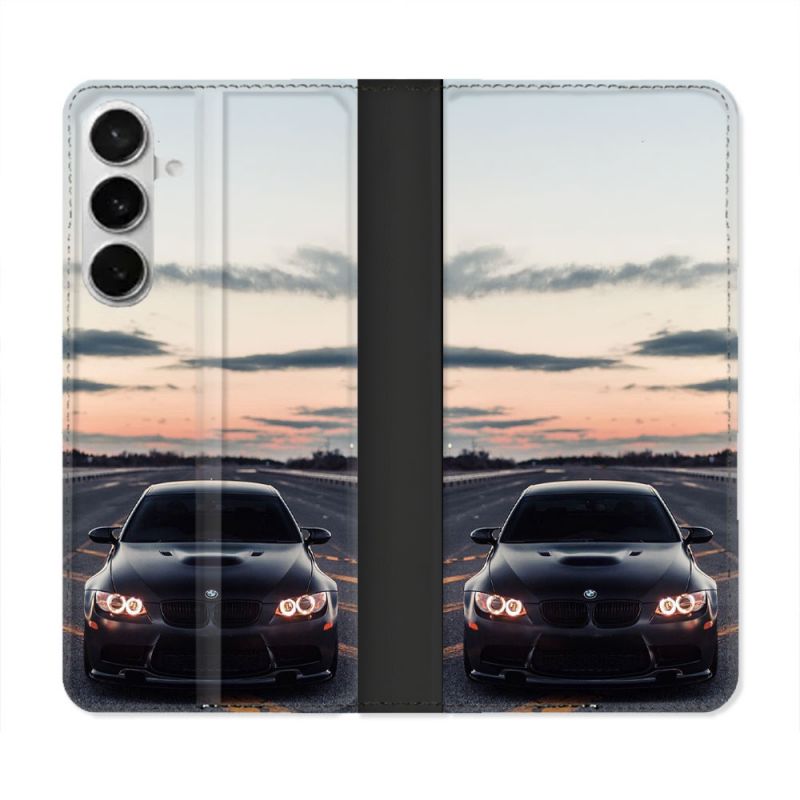 Housse cuir portefeuille Pour Samsung Galaxy S26 Plus BMW Serie