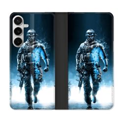 Housse cuir portefeuille Pour Samsung Galaxy S26 Plus Call Of Duty Guerrier