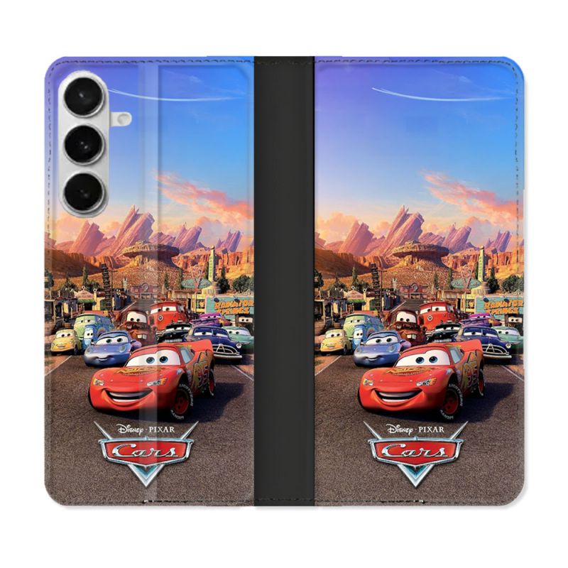 Housse cuir portefeuille Pour Samsung Galaxy S26 Plus Cars Affiche