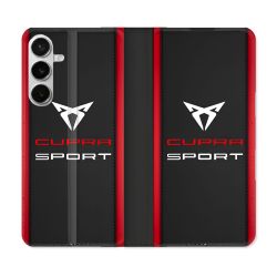 Housse cuir portefeuille Pour Samsung Galaxy S26 Plus Cupra