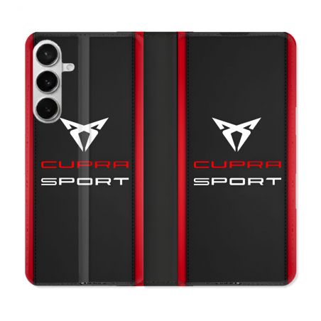 Housse cuir portefeuille Pour Samsung Galaxy S26 Plus Cupra