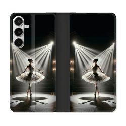 Housse cuir portefeuille Pour Samsung Galaxy S26 Plus Danseuse Lumière