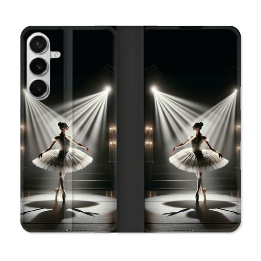 Housse cuir portefeuille Pour Samsung Galaxy S26 Plus Danseuse Lumière