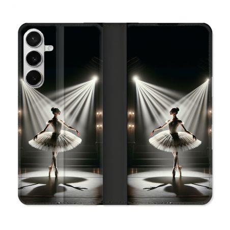 Housse cuir portefeuille Pour Samsung Galaxy S26 Plus Danseuse Lumière